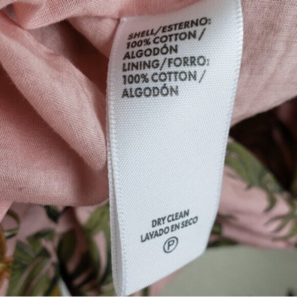 Rebecca Minkoff Ollie Dress Peach Botanical Tropical Print size L Floral Boho - Picture 12 of 16